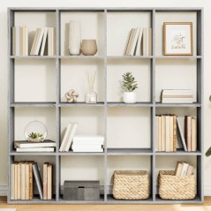 vidaXL Bücherregal Grau Sonoma 137,5x29x137,5 cm Holzwerkstoff