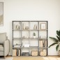 vidaXL Bücherregal Grau Sonoma 137,5x29x137,5 cm Holzwerkstoff vidaXL Bücherregal Grau Sonoma 137,5x29x137,5 cm Holzwerkstoff