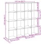 vidaXL Bücherregal Grau Sonoma 137,5x29x137,5 cm Holzwerkstoff vidaXL Bücherregal Grau Sonoma 137,5x29x137,5 cm Holzwerkstoff