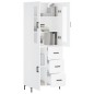Highboard Weiß 69,5x34x180 cm Holzwerkstoff Highboard Weiß 69,5x34x180 cm Holzwerkstoff