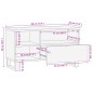 vidaXL TV-Schrank 80x34x46 cm Massivholz Akazie vidaXL TV-Schrank 80x34x46 cm Massivholz Akazie