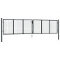 vidaXL Mesh-Gartentor Verzinkter Stahl 400 x 150 cm Grau vidaXL Mesh-Gartentor Verzinkter Stahl 400 x 150 cm Grau