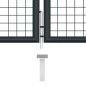 vidaXL Mesh-Gartentor Verzinkter Stahl 400 x 150 cm Grau vidaXL Mesh-Gartentor Verzinkter Stahl 400 x 150 cm Grau