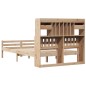 vidaXL Massivholzbett mit Regal ohne Matratze 135x190 cm Kiefer vidaXL Massivholzbett mit Regal ohne Matratze 135x190 cm Kiefer