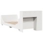 vidaXL Massivholzbett ohne Matratze Weiß 90x200 cm Kiefernholz vidaXL Massivholzbett ohne Matratze Weiß 90x200 cm Kiefernholz