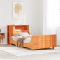 vidaXL Massivholzbett ohne Matratze Wachsbraun 90x190 cm Kiefernholz vidaXL Massivholzbett ohne Matratze Wachsbraun 90x190 cm Kiefernholz
