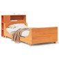vidaXL Massivholzbett ohne Matratze Wachsbraun 90x190 cm Kiefernholz vidaXL Massivholzbett ohne Matratze Wachsbraun 90x190 cm Kiefernholz
