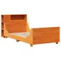 vidaXL Massivholzbett ohne Matratze Wachsbraun 90x190 cm Kiefernholz vidaXL Massivholzbett ohne Matratze Wachsbraun 90x190 cm Kiefernholz