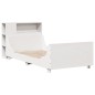 vidaXL Massivholzbett ohne Matratze Weiß 75x190 cm Kiefernholz