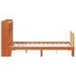 vidaXL Massivholzbett mit Regal ohne Matratze Wachsbraun 140x190 cm vidaXL Massivholzbett mit Regal ohne Matratze Wachsbraun 140x190 cm