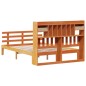 vidaXL Massivholzbett mit Regal ohne Matratze Wachsbraun 140x190 cm vidaXL Massivholzbett mit Regal ohne Matratze Wachsbraun 140x190 cm