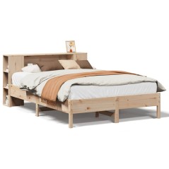 vidaXL Massivholzbett mit Regal ohne Matratze 160x200 cm Kiefer