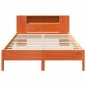 vidaXL Massivholzbett mit Regal ohne Matratze Wachsbraun 160x200 cm vidaXL Massivholzbett mit Regal ohne Matratze Wachsbraun 160x200 cm