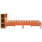 vidaXL Massivholzbett mit Regal ohne Matratze Wachsbraun 160x200 cm vidaXL Massivholzbett mit Regal ohne Matratze Wachsbraun 160x200 cm