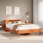 vidaXL Massivholzbett mit Regal ohne Matratze Wachsbraun 140x200 cm vidaXL Massivholzbett mit Regal ohne Matratze Wachsbraun 140x200 cm
