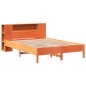 vidaXL Massivholzbett mit Regal ohne Matratze Wachsbraun 140x200 cm vidaXL Massivholzbett mit Regal ohne Matratze Wachsbraun 140x200 cm