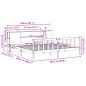 vidaXL Massivholzbett mit Regal ohne Matratze 200x200 cm Kiefernholz vidaXL Massivholzbett mit Regal ohne Matratze 200x200 cm Kiefernholz