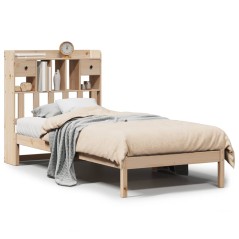 vidaXL Massivholzbett mit Regal ohne Matratze 90x190 cm Kiefer