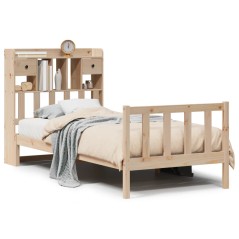 vidaXL Massivholzbett mit Regal ohne Matratze 90x190 cm Kiefer