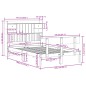 vidaXL Massivholzbett mit Regal ohne Matratze 135x190 cm Kiefernholz vidaXL Massivholzbett mit Regal ohne Matratze 135x190 cm Kiefernholz