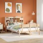 vidaXL Massivholzbett mit Regal ohne Matratze 140x190 cm Kiefernholz vidaXL Massivholzbett mit Regal ohne Matratze 140x190 cm Kiefernholz