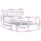 vidaXL Massivholzbett mit Regal ohne Matratze 140x190 cm Kiefernholz vidaXL Massivholzbett mit Regal ohne Matratze 140x190 cm Kiefernholz