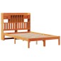 vidaXL Massivholzbett mit Regal ohne Matratze Wachsbraun 120x190 cm vidaXL Massivholzbett mit Regal ohne Matratze Wachsbraun 120x190 cm