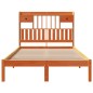 vidaXL Massivholzbett mit Regal ohne Matratze Wachsbraun 120x190 cm vidaXL Massivholzbett mit Regal ohne Matratze Wachsbraun 120x190 cm
