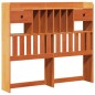 vidaXL Massivholzbett mit Regal ohne Matratze Wachsbraun 120x190 cm vidaXL Massivholzbett mit Regal ohne Matratze Wachsbraun 120x190 cm