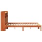 vidaXL Massivholzbett mit Regal ohne Matratze Wachsbraun 120x190 cm vidaXL Massivholzbett mit Regal ohne Matratze Wachsbraun 120x190 cm