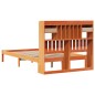 vidaXL Massivholzbett mit Regal ohne Matratze Wachsbraun 120x190 cm vidaXL Massivholzbett mit Regal ohne Matratze Wachsbraun 120x190 cm