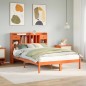 vidaXL Massivholzbett mit Regal ohne Matratze Wachsbraun 160x200 cm vidaXL Massivholzbett mit Regal ohne Matratze Wachsbraun 160x200 cm