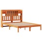 vidaXL Massivholzbett mit Regal ohne Matratze Wachsbraun 160x200 cm vidaXL Massivholzbett mit Regal ohne Matratze Wachsbraun 160x200 cm