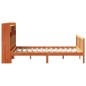 vidaXL Massivholzbett mit Regal ohne Matratze Wachsbraun 120x190 cm vidaXL Massivholzbett mit Regal ohne Matratze Wachsbraun 120x190 cm