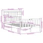 vidaXL Massivholzbett mit Regal ohne Matratze Wachsbraun 120x190 cm vidaXL Massivholzbett mit Regal ohne Matratze Wachsbraun 120x190 cm