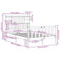 vidaXL Massivholzbett mit Regal ohne Matratze Wachsbraun 120x200 cm vidaXL Massivholzbett mit Regal ohne Matratze Wachsbraun 120x200 cm