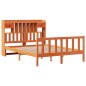 vidaXL Massivholzbett mit Regal ohne Matratze Wachsbraun 150x200 cm vidaXL Massivholzbett mit Regal ohne Matratze Wachsbraun 150x200 cm
