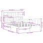 vidaXL Massivholzbett mit Regal ohne Matratze Wachsbraun 150x200 cm vidaXL Massivholzbett mit Regal ohne Matratze Wachsbraun 150x200 cm