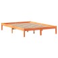 vidaXL Massivholzbett mit Regal ohne Matratze Wachsbraun 140x200 cm vidaXL Massivholzbett mit Regal ohne Matratze Wachsbraun 140x200 cm