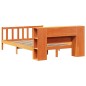 vidaXL Massivholzbett mit Regal ohne Matratze Wachsbraun 120x190 cm vidaXL Massivholzbett mit Regal ohne Matratze Wachsbraun 120x190 cm