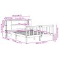 vidaXL Massivholzbett mit Regal ohne Matratze Wachsbraun 120x190 cm vidaXL Massivholzbett mit Regal ohne Matratze Wachsbraun 120x190 cm