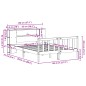 vidaXL Massivholzbett mit Regal ohne Matratze Wachsbraun 140x200 cm vidaXL Massivholzbett mit Regal ohne Matratze Wachsbraun 140x200 cm