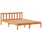 vidaXL Massivholzbett mit Regal ohne Matratze Wachsbraun 160x200 cm vidaXL Massivholzbett mit Regal ohne Matratze Wachsbraun 160x200 cm