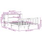 vidaXL Massivholzbett mit Regal ohne Matratze Wachsbraun 160x200 cm vidaXL Massivholzbett mit Regal ohne Matratze Wachsbraun 160x200 cm