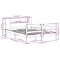 vidaXL Massivholzbett mit Regal ohne Matratze Wachsbraun 140x190 cm vidaXL Massivholzbett mit Regal ohne Matratze Wachsbraun 140x190 cm