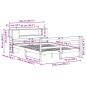 vidaXL Massivholzbett mit Regal ohne Matratze 160x200 cm Kiefernholz vidaXL Massivholzbett mit Regal ohne Matratze 160x200 cm Kiefernholz