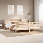 vidaXL Massivholzbett mit Regal ohne Matratze 200x200 cm Kiefernholz vidaXL Massivholzbett mit Regal ohne Matratze 200x200 cm Kiefernholz