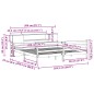 vidaXL Massivholzbett mit Regal ohne Matratze 200x200 cm Kiefernholz vidaXL Massivholzbett mit Regal ohne Matratze 200x200 cm Kiefernholz