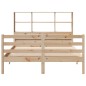 vidaXL Massivholzbett mit Regal ohne Matratze 150x200 cm Kiefernholz vidaXL Massivholzbett mit Regal ohne Matratze 150x200 cm Kiefernholz