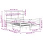 vidaXL Massivholzbett mit Regal ohne Matratze 150x200 cm Kiefernholz vidaXL Massivholzbett mit Regal ohne Matratze 150x200 cm Kiefernholz